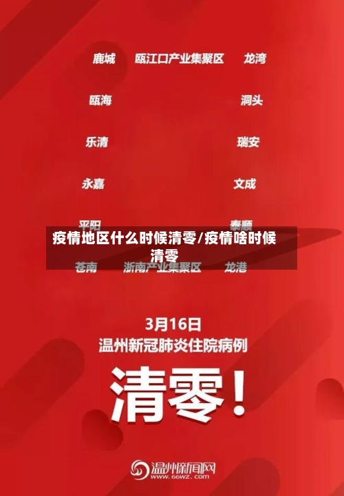 疫情地区什么时候清零/疫情啥时候清零