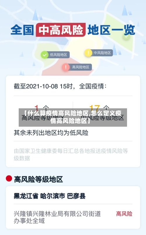【什么算疫情高风险地区,怎么定义疫情高风险地区】-第3张图片