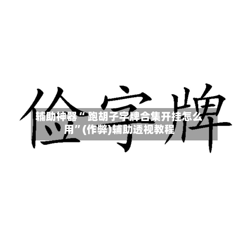 辅助神器“ 跑胡子字牌合集开挂怎么用	”(作弊)辅助透视教程-第2张图片