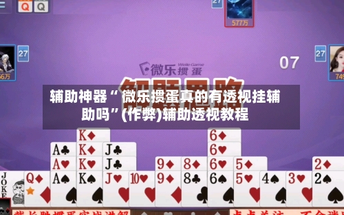 辅助神器“ 微乐掼蛋真的有透视挂辅助吗”(作弊)辅助透视教程-第2张图片