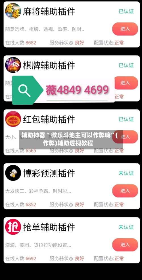 辅助神器“ 微乐斗地主可以作弊嘛”(作弊)辅助透视教程-第2张图片