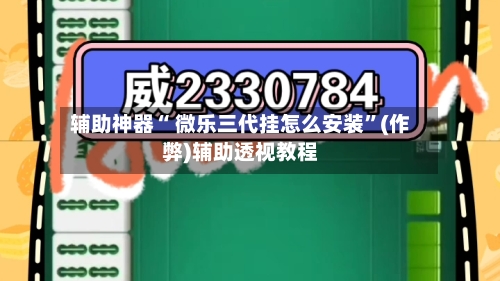 辅助神器“ 微乐三代挂怎么安装”(作弊)辅助透视教程-第2张图片
