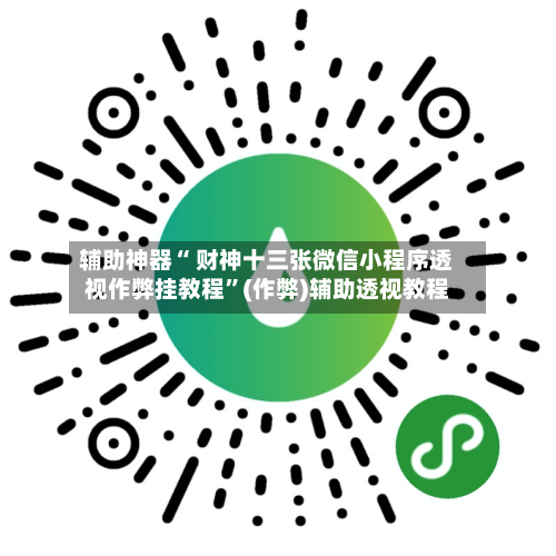 辅助神器“ 财神十三张微信小程序透视作弊挂教程”(作弊)辅助透视教程-第3张图片