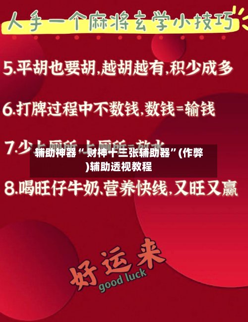 辅助神器“ 财神十三张辅助器”(作弊)辅助透视教程-第2张图片