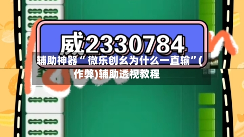 辅助神器“ 微乐创幺为什么一直输”(作弊)辅助透视教程-第2张图片