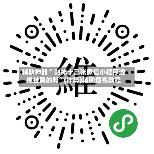 辅助神器“ 财神十三张微信小程序透视挂真的吗	”(作弊)辅助透视教程-第2张图片