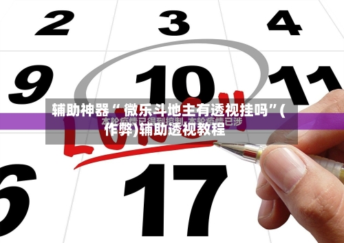 辅助神器“ 微乐斗地主有透视挂吗”(作弊)辅助透视教程