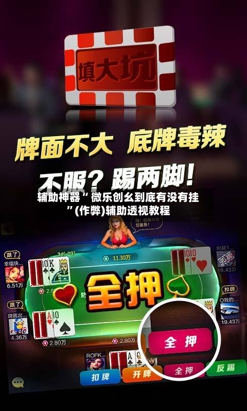 辅助神器“ 微乐创幺到底有没有挂”(作弊)辅助透视教程-第2张图片