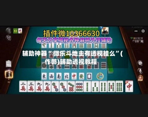 辅助神器“ 微乐斗地主有透视挂么”(作弊)辅助透视教程